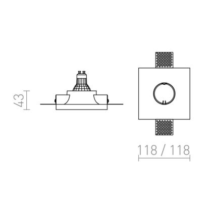 RED - Design Rendl - R12358 - Recessed light DINGO 1xGU10/35W/230V