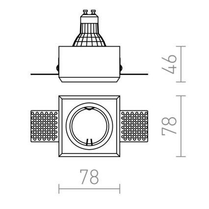 RED - Design Rendl - R12361 - Recessed light QUO 1xGU10/35W/230V