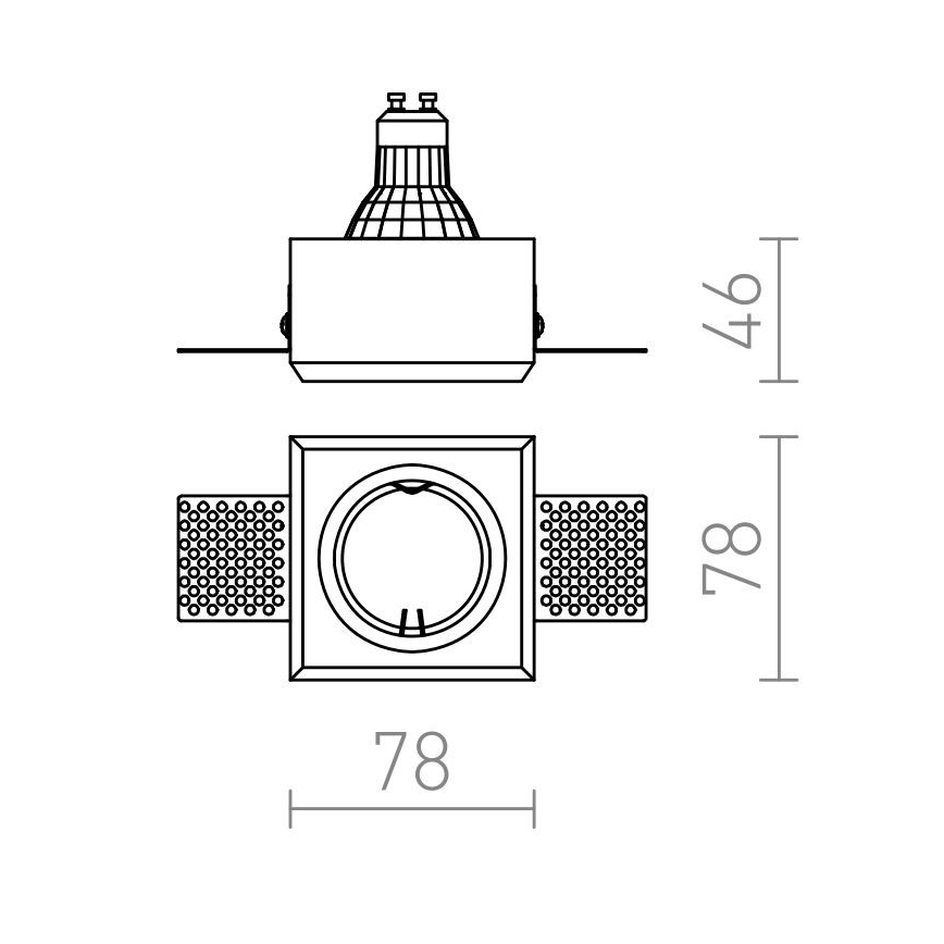 RED - Design Rendl - R12361 - Recessed light QUO 1xGU10/35W/230V