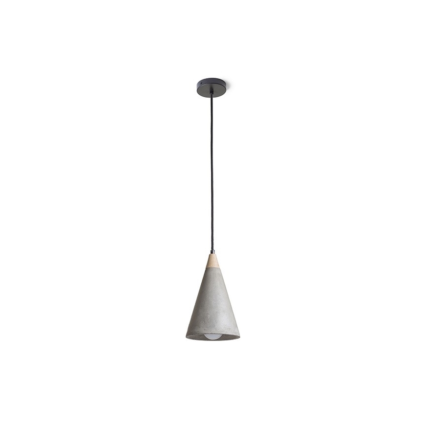 RED - Design Rendl - R12380 - Chandelier on a string HEIDI 1xE27/28W/230V concrete/wood