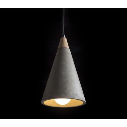 RED - Design Rendl - R12380 - Chandelier on a string HEIDI 1xE27/28W/230V concrete/wood