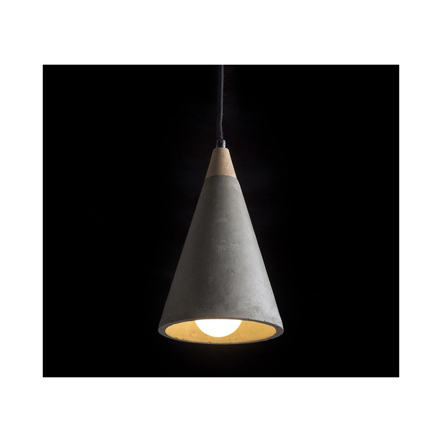 RED - Design Rendl - R12380 - Chandelier on a string HEIDI 1xE27/28W/230V concrete/wood