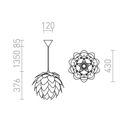RED - Design Rendl - R12381 - Chandelier on a string ENCOMBRE 1xE27/42W/230V