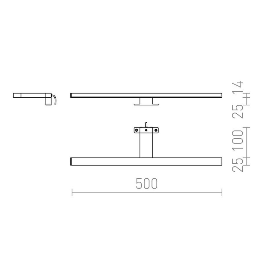 RED - Design Rendl - R12400 - LED Bathroom mirror lighting BALEA LED/7W/230V IP44