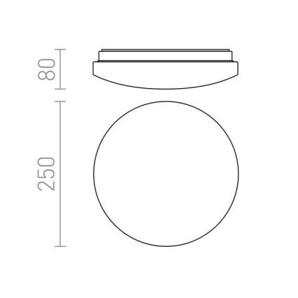 RED - Design Rendl - R12431 - LED Ceiling light SEMPRE LED/10W/230V