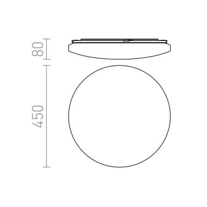 RED - Design Rendl - R12433 - LED Ceiling light SEMPRE LED/36W/230V round