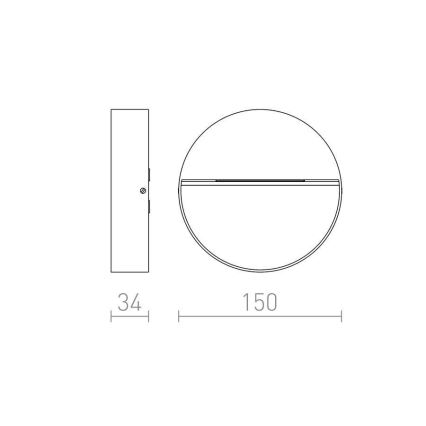 RED - Design Rendl - R12539 - LED Outdoor wall light AQILA LED/6W/230V IP54