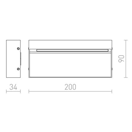 RED - Design Rendl - R12547 - LED Outdoor wall light AQILA LED/6W/230V IP54