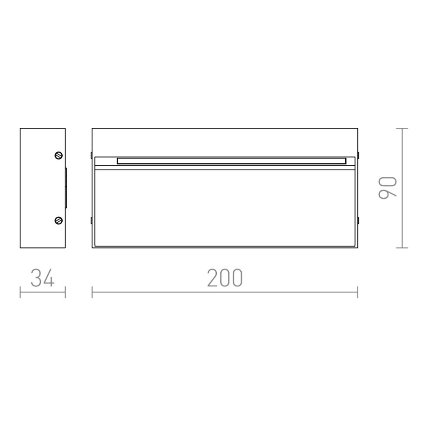 RED - Design Rendl - R12547 - LED Outdoor wall light AQILA LED/6W/230V IP54