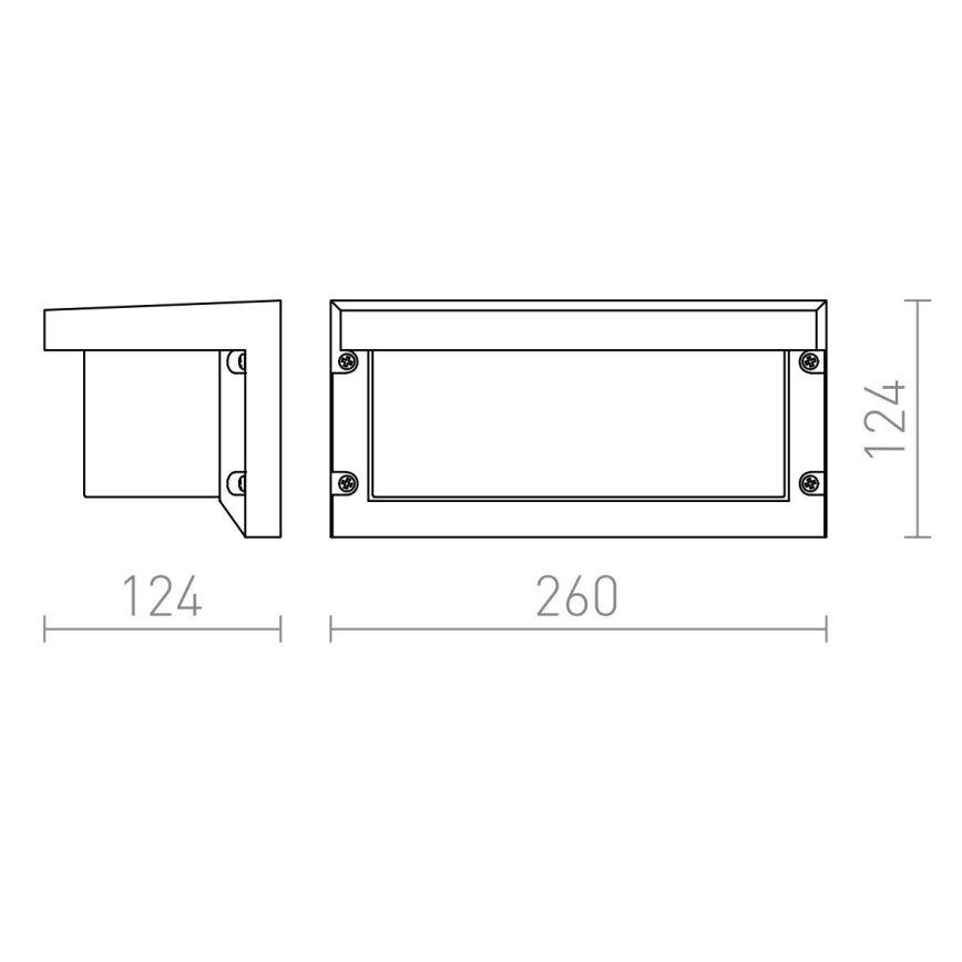 RED - Design Rendl- R12561 - Outdoor wall light HIDE 1xE27/18W/230V IP54