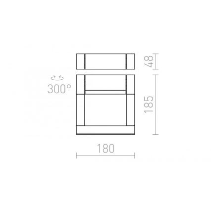 RED - Design Rendl - R12623 - LED Outdoor wall light AQUE LED/8W/230V IP54