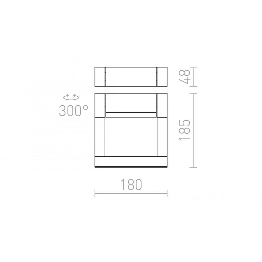 RED - Design Rendl - R12623 - LED Outdoor wall light AQUE LED/8W/230V IP54