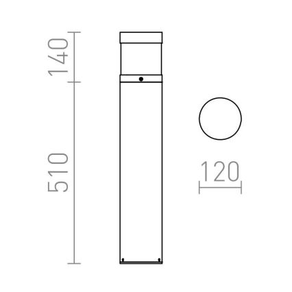 RED - Design Rendl - R12626 - LED Outdoor lamp ABAX LED/15W/230V IP54 anthracite