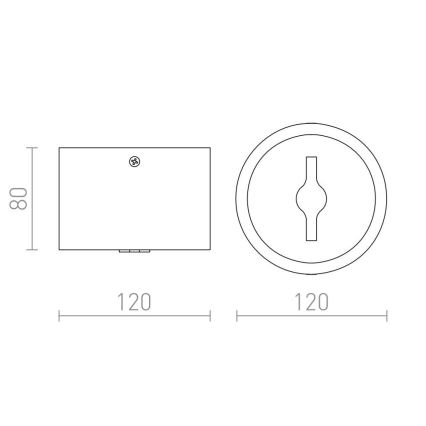 RED - Design Rendl-R12634 - LED Dimmable spotlight KELLY 15W/230V black