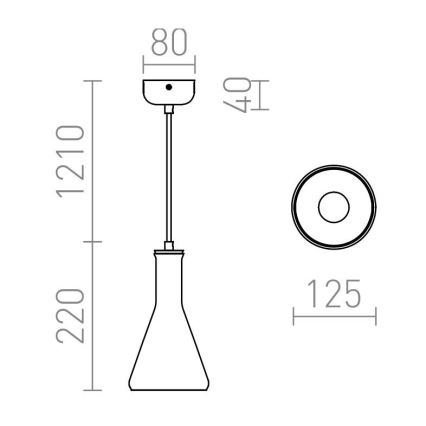 RED - Design Rendl - R12663 - Chandelier on a string PULIRE 1xE14/28W/230V