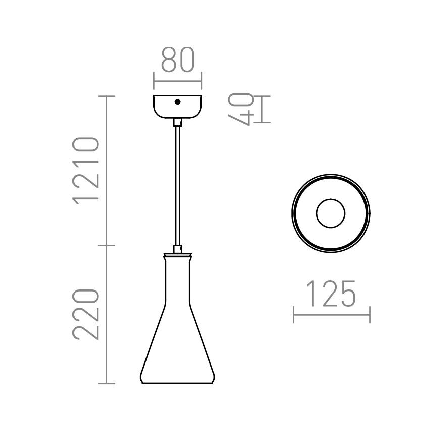 RED - Design Rendl - R12663 - Chandelier on a string PULIRE 1xE14/28W/230V