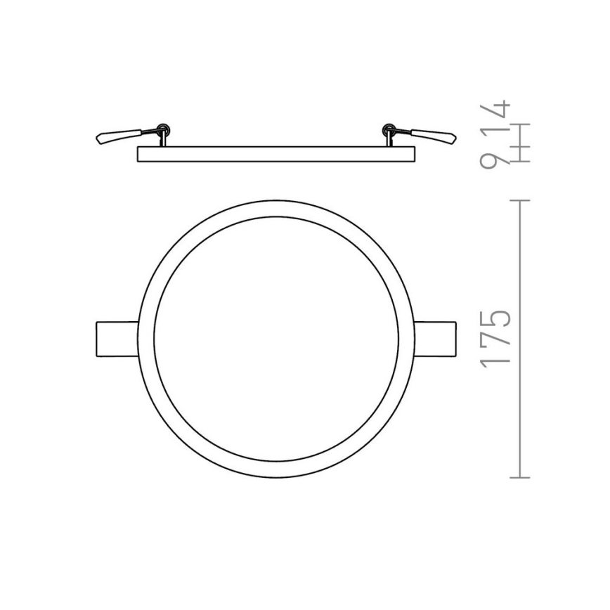 RED - Design Rendl - R12765 - LED Recessed light HUE LED/18W/230V