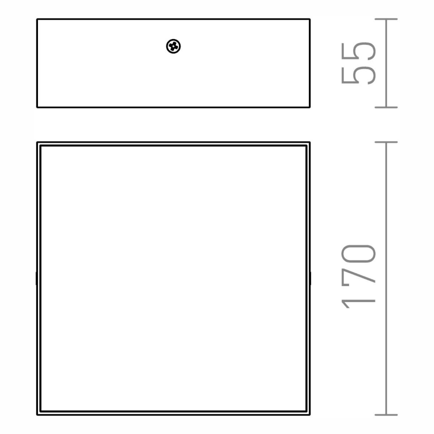 RED - Design Rendl - R12849 - LED Ceiling light LARISA LED/15W/230V black