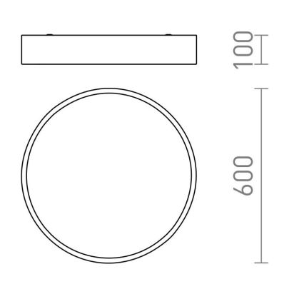 RED - Design Rendl - R13333 - LED Ceiling light MEZZO LED/60W/230V black