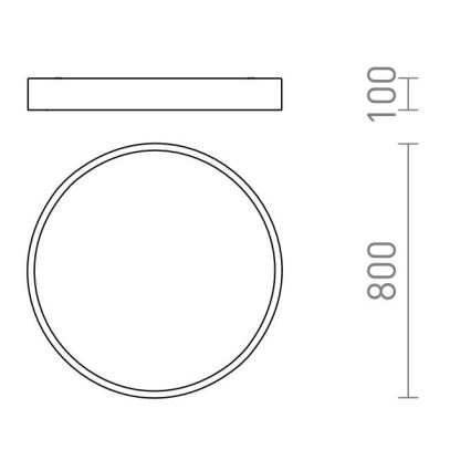 RED - Design Rendl - R13334 - LED Ceiling light MEZZO LED/100W/230V white