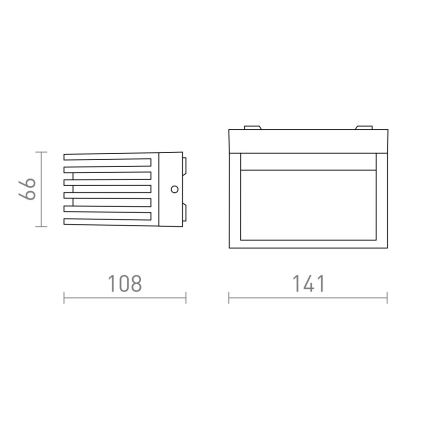 RED - Design Rendl - R13564 - LED Outdoor wall light CLAIRE LED/6W/230V IP54