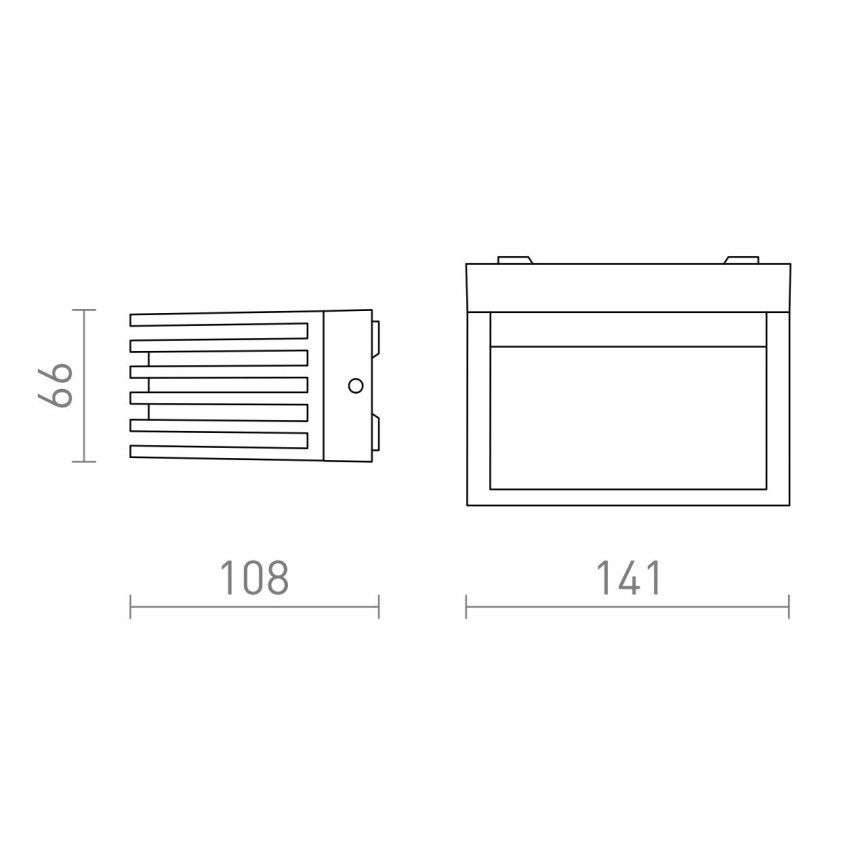 RED - Design Rendl - R13564 - LED Outdoor wall light CLAIRE LED/6W/230V IP54
