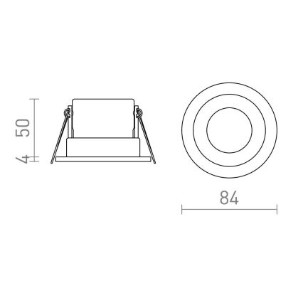 RED - Design Rendl - R13602 - LED Bathroom recessed light BELLA LED/11W/230V IP65