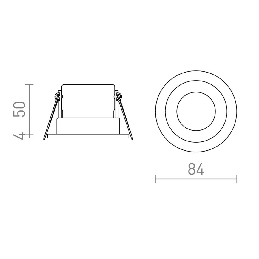 RED - Design Rendl - R13602 - LED Bathroom recessed light BELLA LED/11W/230V IP65