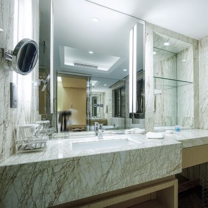 RED - R12659 - Bathroom recessed light LEROY 1xGU5,3/35W/12V IP44