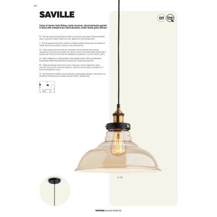 Redo 01-1003 - Chandelier on a string SAVILLE 1xE27/42W/230V