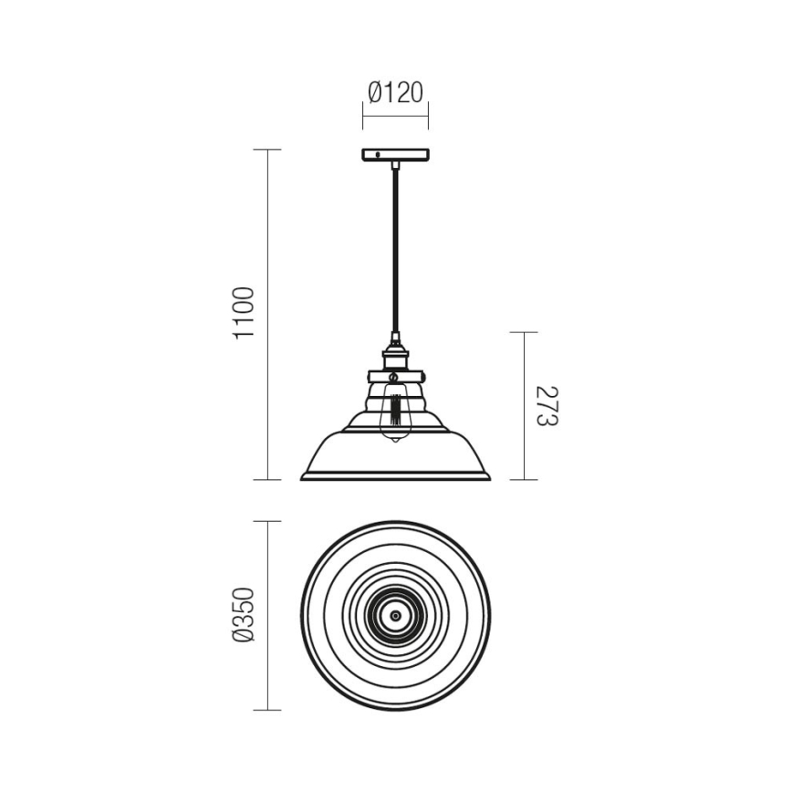 Redo 01-1003 - Chandelier on a string SAVILLE 1xE27/42W/230V