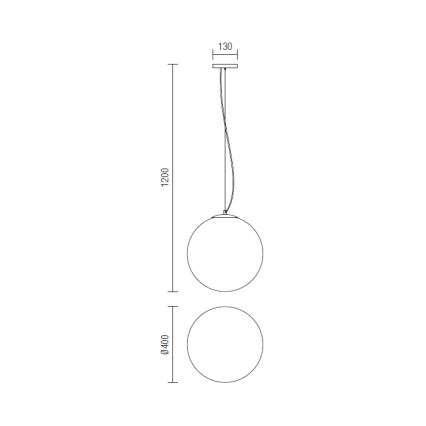Redo 01-1066 - Chandelier on a string OLA 2xE27/42W/230V d. 40 cm