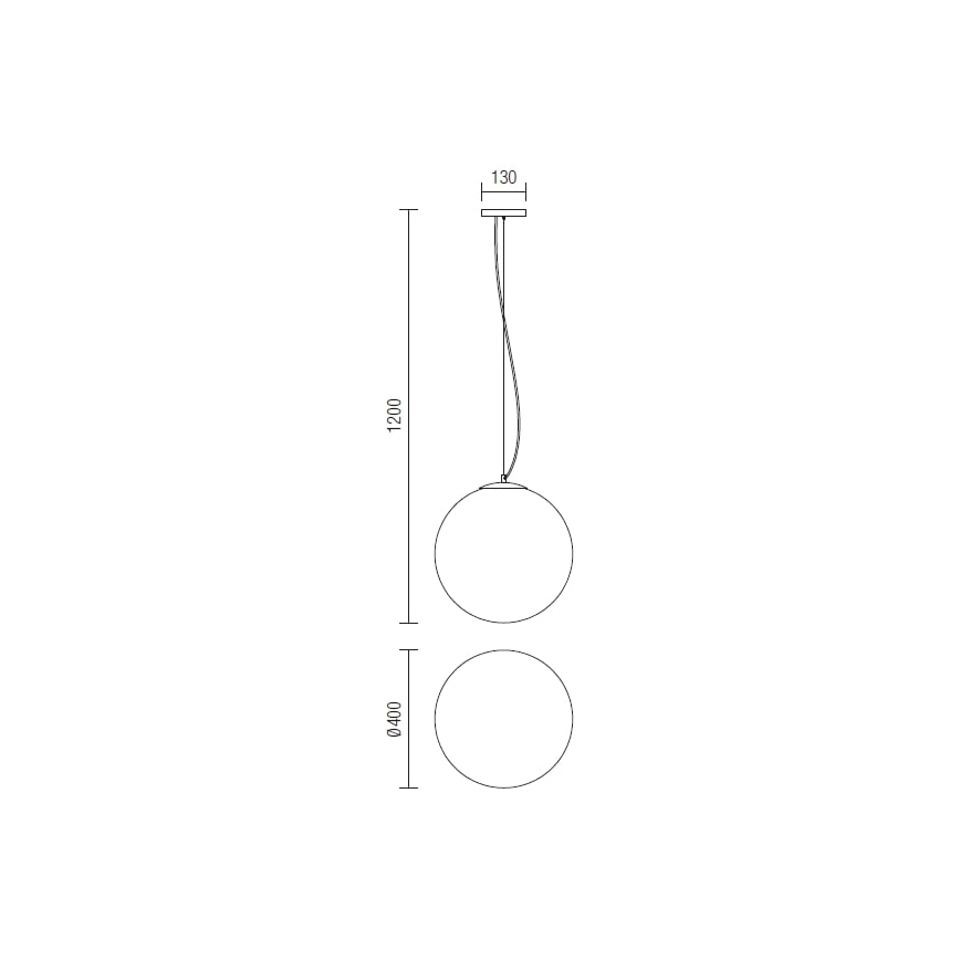 Redo 01-1066 - Chandelier on a string OLA 2xE27/42W/230V d. 40 cm