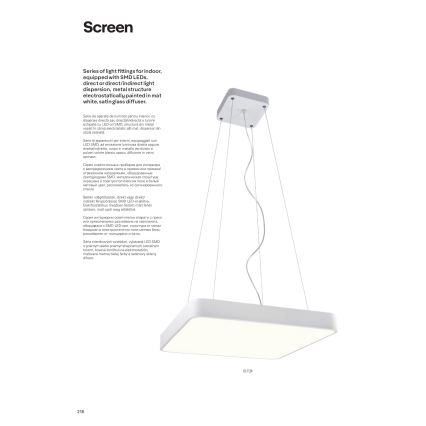 Redo 01-1124 - LED Chandelier on a string SCREEN LED/48W/230V 3000K