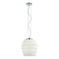 Redo 01-1141 - MAGMA cable-suspended pendant 1xE27/42W/230V, Ø 38 cm, polished chrome/white