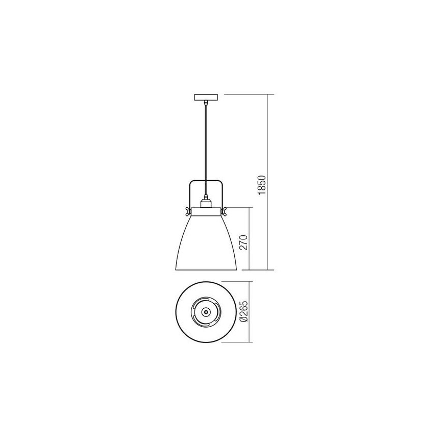 Redo 01-1275 - Chandelier on a string ARNE 1xE27/42W/230V grey