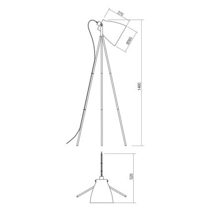 Redo 01-1276 - Floor lamp ARNE 1xE27/42W/230V black