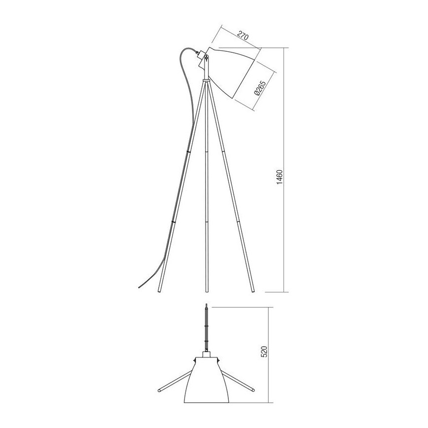 Redo 01-1276 - Floor lamp ARNE 1xE27/42W/230V black