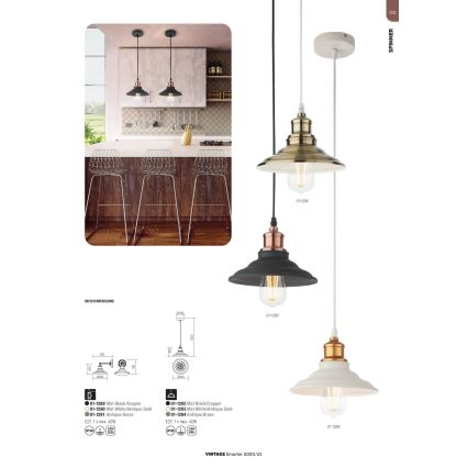 Redo 01-1292 - Chandelier on a string SPINNER 1xE27/42W/230V