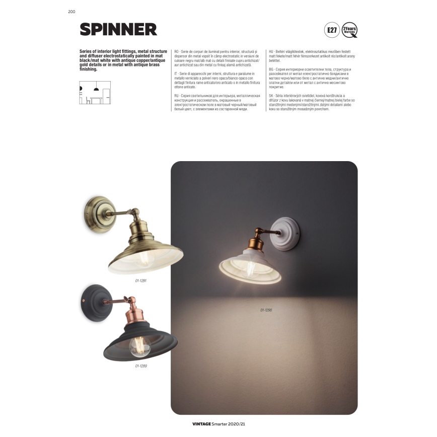 Redo 01-1293 - Chandelier on a string SPINNER 1xE27/42W/230V