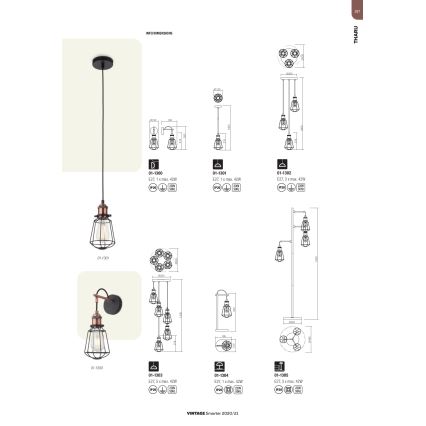 Redo 01-1301 - Chandelier on a string THARU 1xE27/42W/230V