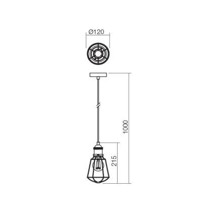 Redo 01-1301 - Chandelier on a string THARU 1xE27/42W/230V