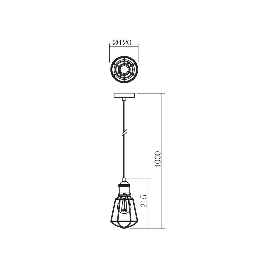 Redo 01-1301 - Chandelier on a string THARU 1xE27/42W/230V