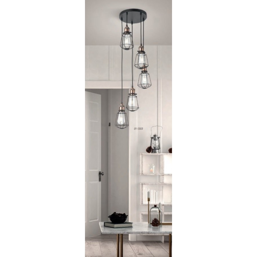 Redo 01-1303 - Chandelier on a string THARU 5xE27/42W/230V