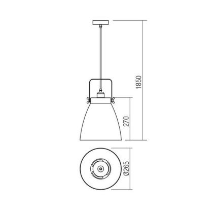 Redo 01-1311 - Chandelier on a string ARNE 1xE27/42W/230V white