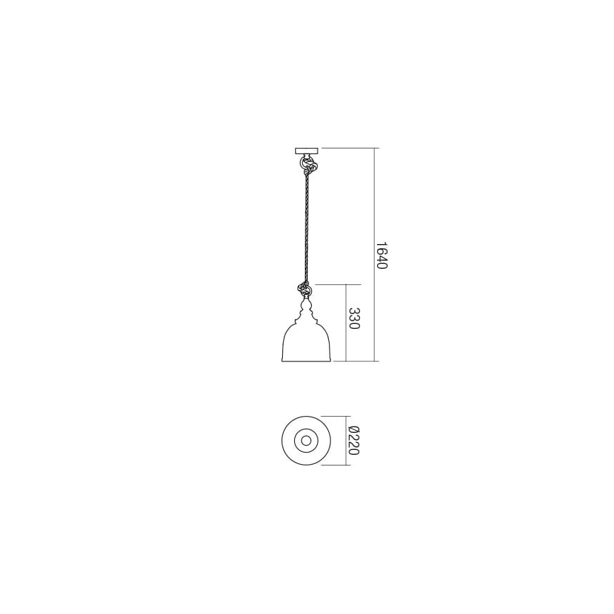 Redo 01-1399 - Chandelier on a string KASHI 1xE27/42W/230V