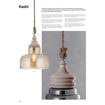 Redo 01-1401 - Chandelier on a string KASHI 1xE27/42W/230V