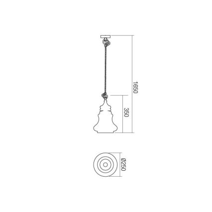 Redo 01-1401 - Chandelier on a string KASHI 1xE27/42W/230V