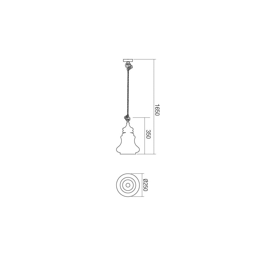 Redo 01-1401 - Chandelier on a string KASHI 1xE27/42W/230V