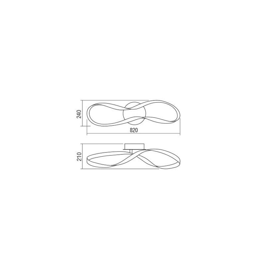 Redo 01-1414 - LED Dimmable ceiling light NUBO LED/40W/230V white